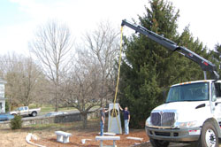 Installing the Kentucky Organ Donor Monument - Pic 1
