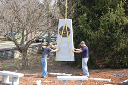 Installing the Kentucky Organ Donor Monument - Pic 2