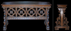 Berry Mansion Pipe Organ bench from front and side