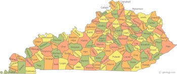 Map of Kentucky Counties